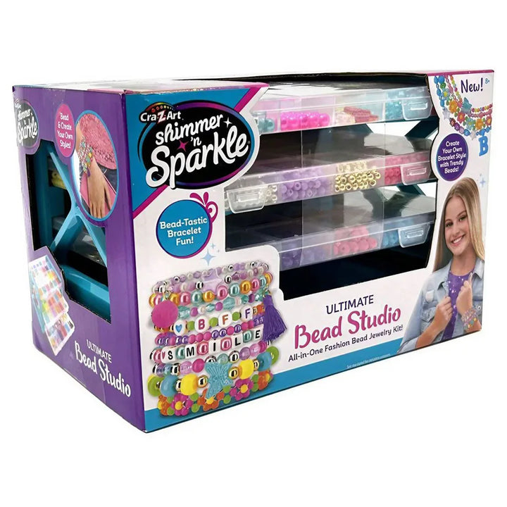 Cra-Z-Art Shimmer 'N Sparkle Ultimate Bead Studio All-in-One Fashion Bead Jewelry Kit