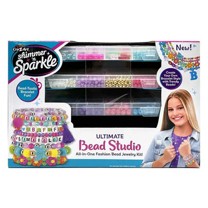 Cra-Z-Art Shimmer 'N Sparkle Ultimate Bead Studio All-in-One Fashion Bead Jewelry Kit