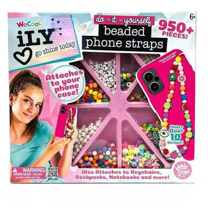 WeCool iLY DIY Beaded Phone Straps Craft Kit (950 Pieces)