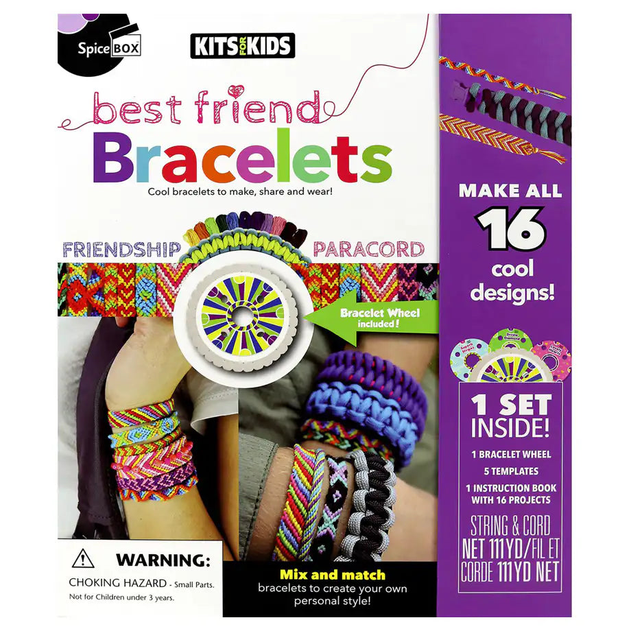 SpiceBOX Kits For Kids Best Friend Bracelets DIY Jewelry Kit