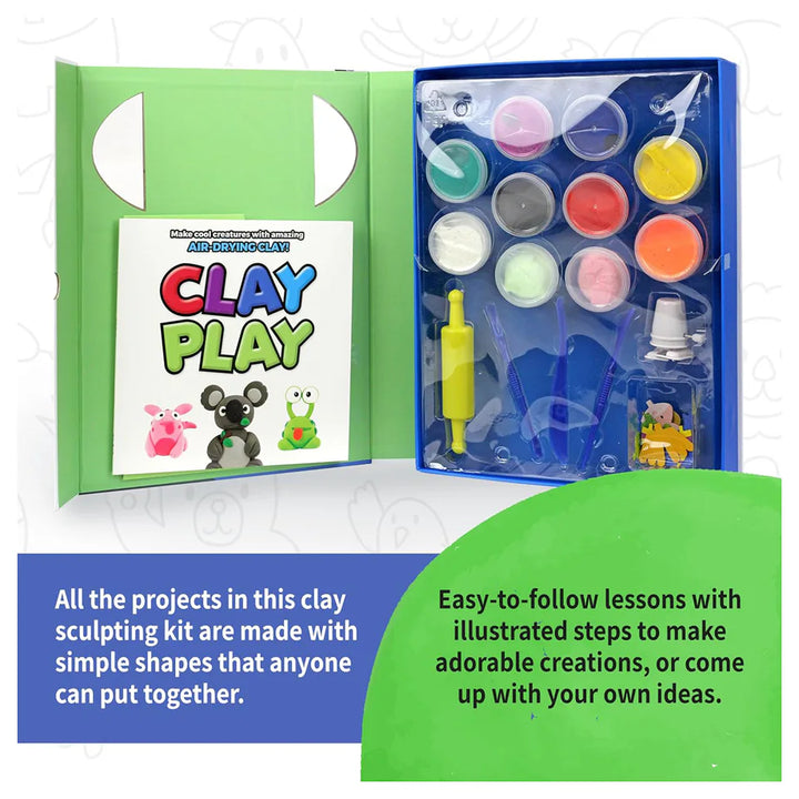 SpiceBOX Glow-in-the-Dark Clay Play Polymer Modeling Activity Kit