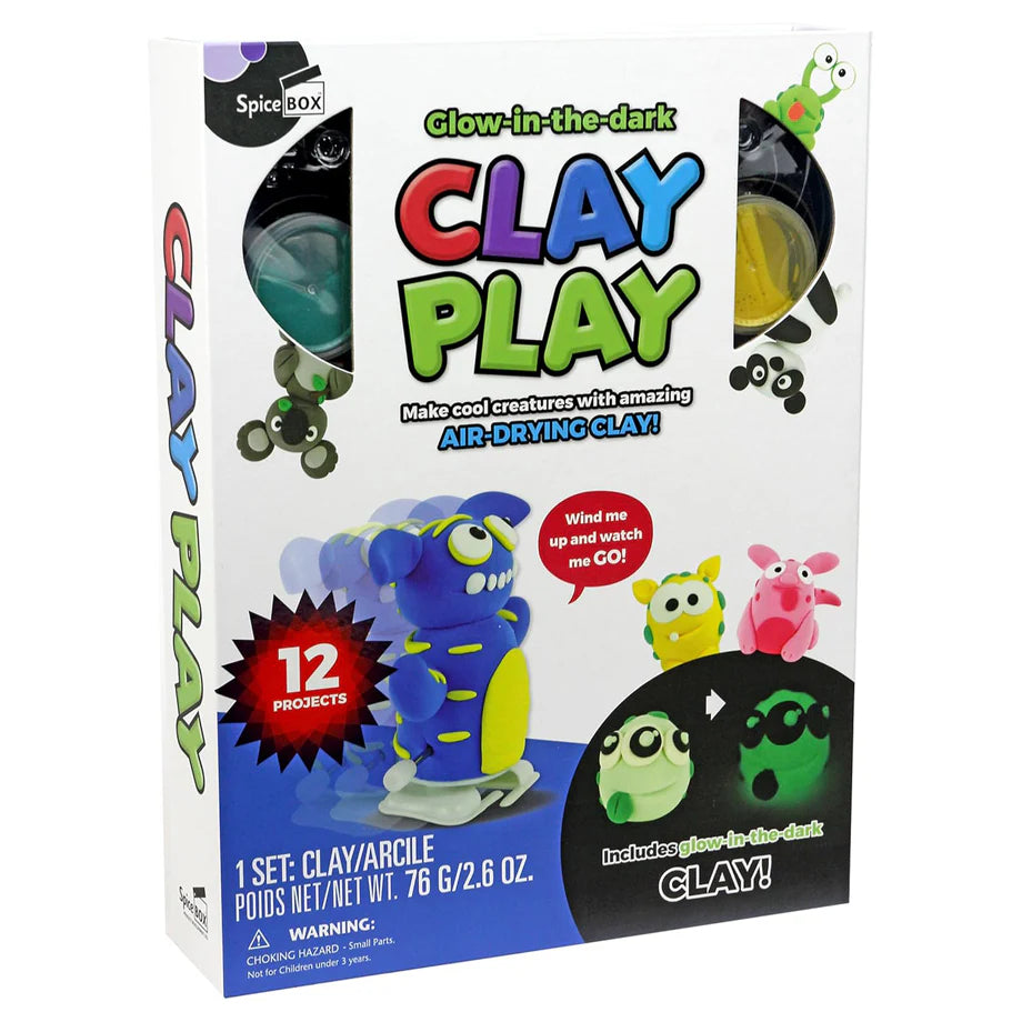 SpiceBOX Glow-in-the-Dark Clay Play Polymer Modeling Activity Kit
