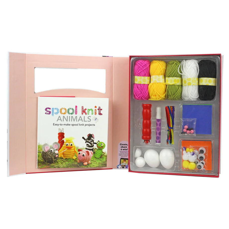 SpiceBOX Make & Play Spool Knit Animals Craft Kit