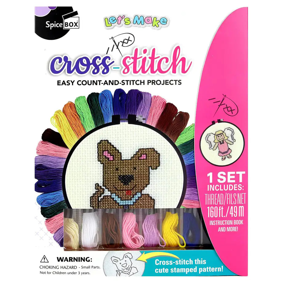 SpiceBOX Let's Make Cross-Stitch Project Craft Kit