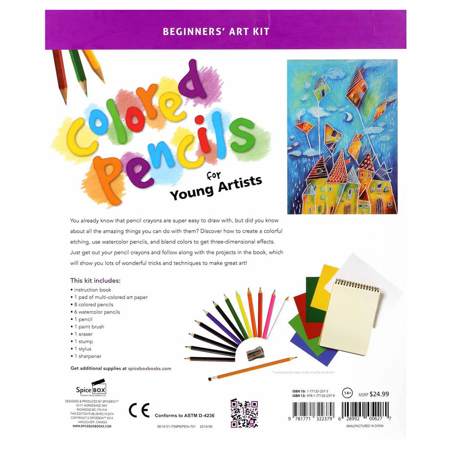 SpiceBOX Petit Picasso Colored Pencils Art Kit