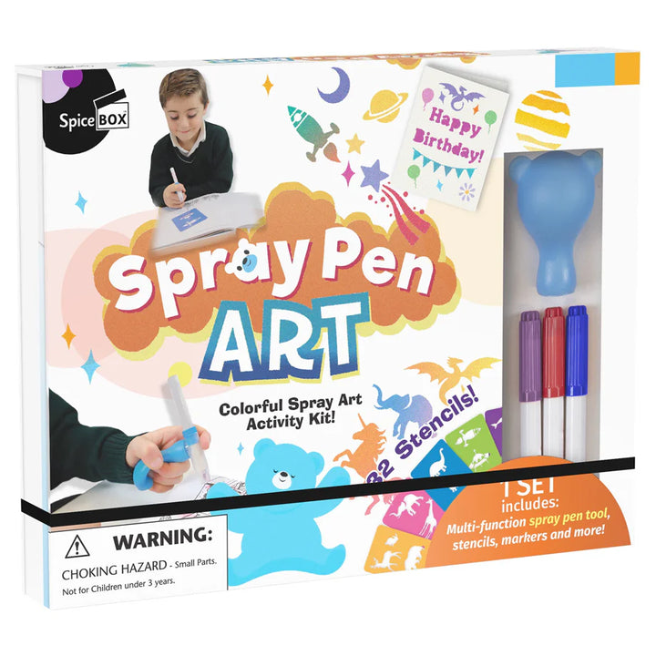 SpiceBOX Spray Pen Art Colorful Spray Art Activity Kit