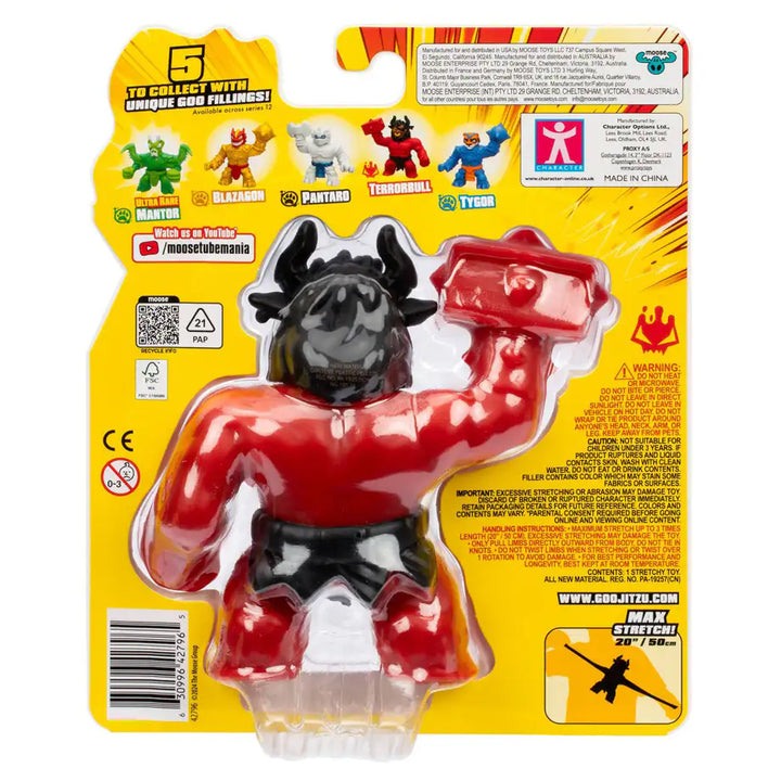 Heroes of Goo Jit Zu Smash Strikers Scrunchy Terrorbull Figure (12.6 cm)