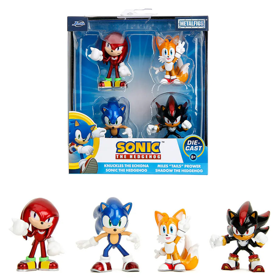 Jada MetalFigs Sonic the Hedgehog Wave 1 Iconic Characters Die-cast Figure Set (Pack of 4, 6.5 cm)