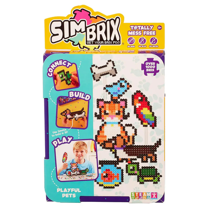 Simbrix Playful Pets Pixel Art Set (1000 Brix)