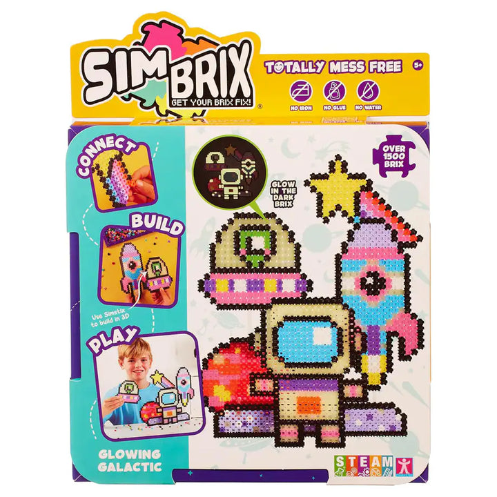 Simbrix Glowing Galactic Pixel Art Set (1500 Brix)