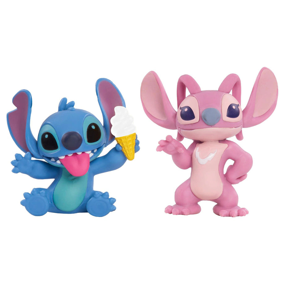 Disney  Ice Cream Stitch and Angel Figure Set (Pack of 2)
