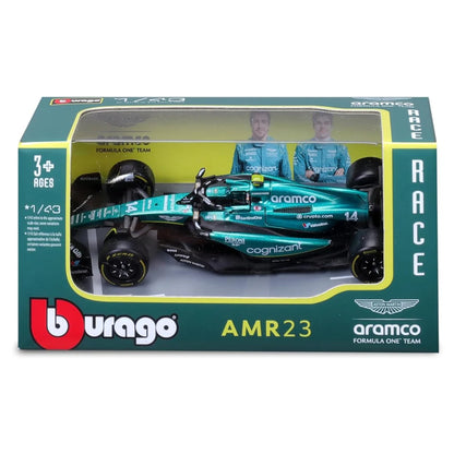 Bburago F1 Aston Martin Amr23 Alonso Die-Cast Car (Green)