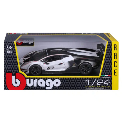 Bburago Race Lamborghini Essenza Scv12 Die-Cast Car (1:24)(White/Black)