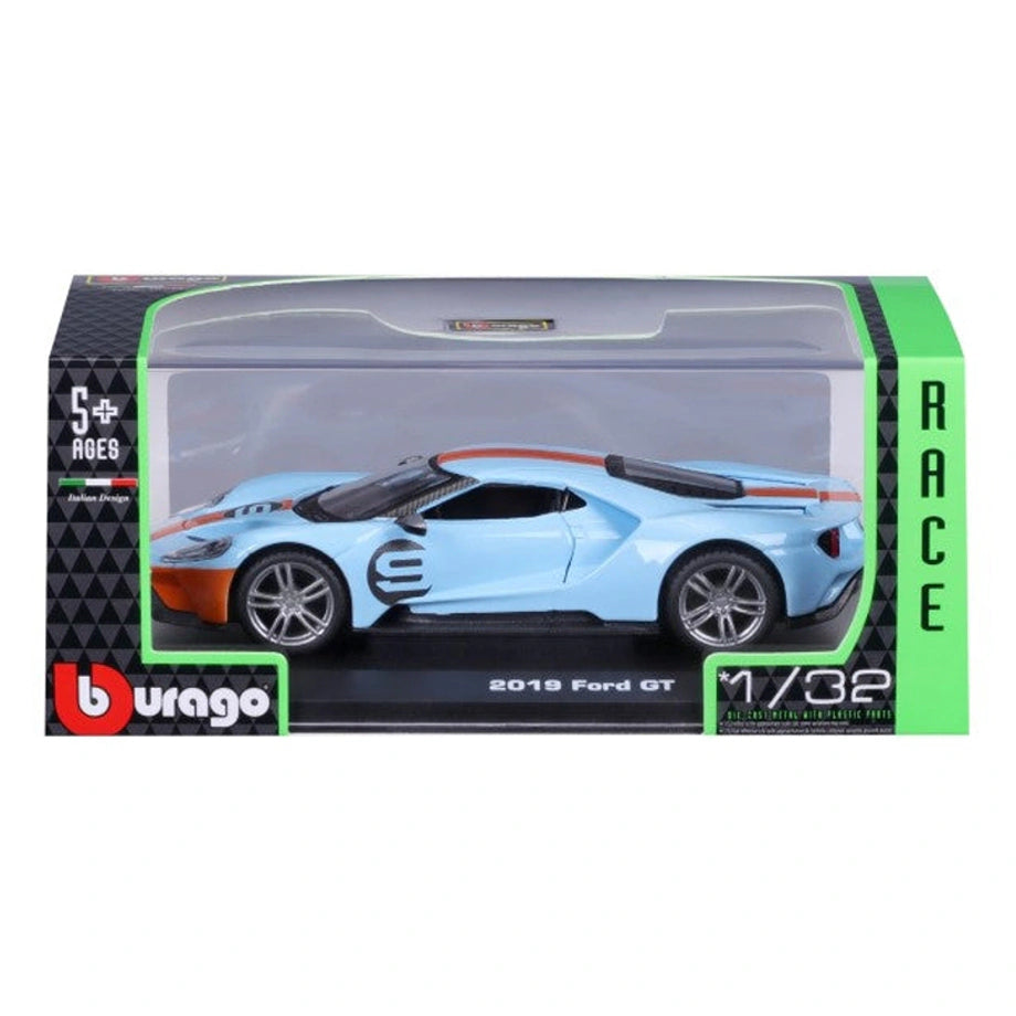 Bburago Race Ford Gt Heritage Edition Die-Cast Car (Light Blue)