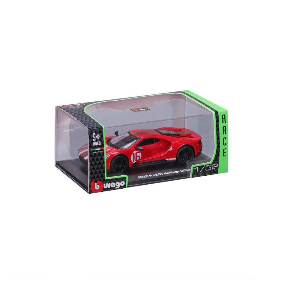 Bburago Race Ford Gt Heritage Edition 2022 Die-Cast Car (Red)