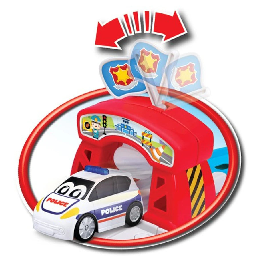 Bburago Junior Shake-It Runner Infinity Track With Police Car Set