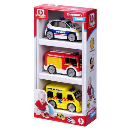 Bburago Junior Emergency Forces Toy Car Set (Set Of 3)