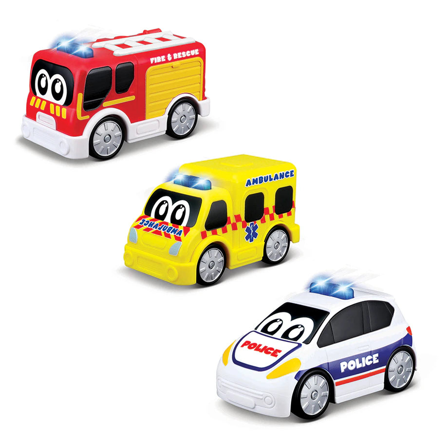 Bburago Junior Emergency Forces Toy Car Set (Set Of 3)