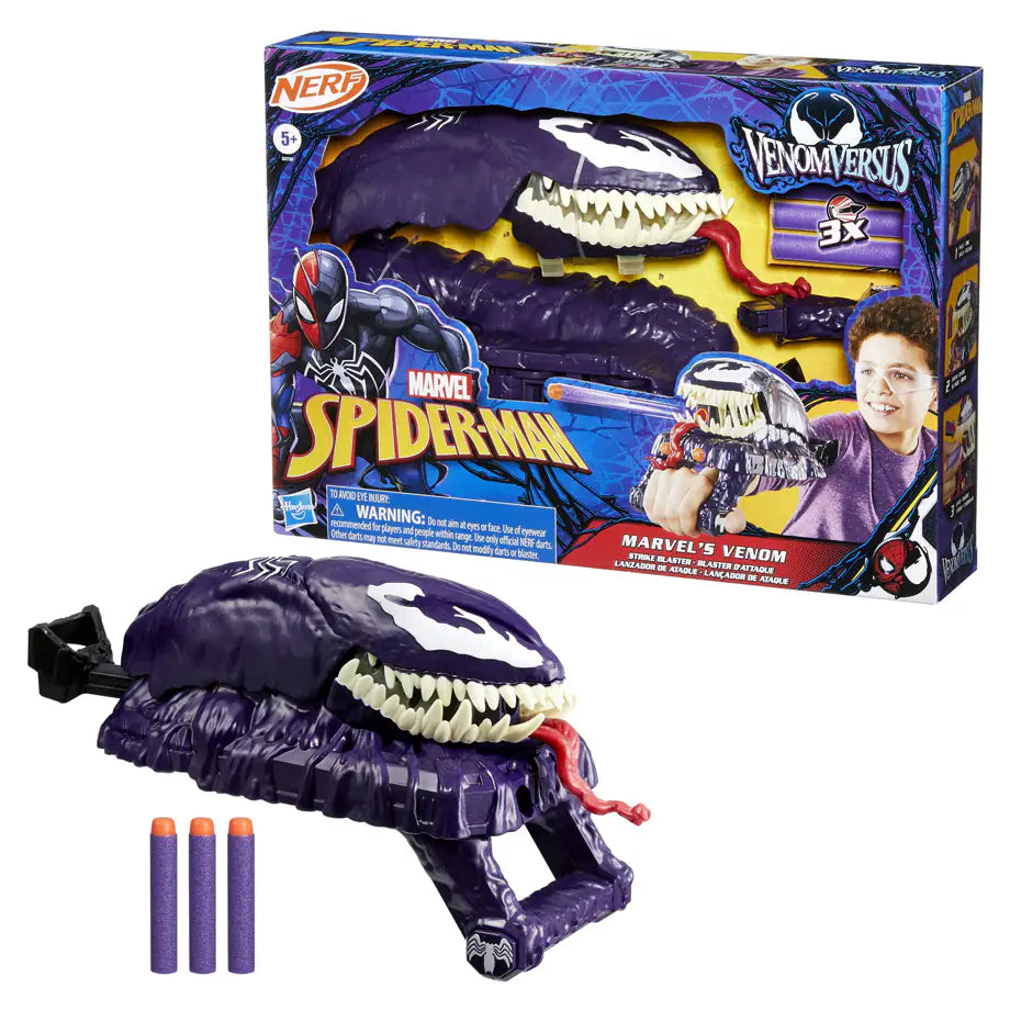 Hasbro NERF Marvel Spider-Man VenomVersus Marvel's Venom Strike Blaster Playset