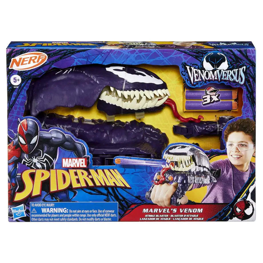 Hasbro NERF Marvel Spider-Man VenomVersus Marvel's Venom Strike Blaster Playset