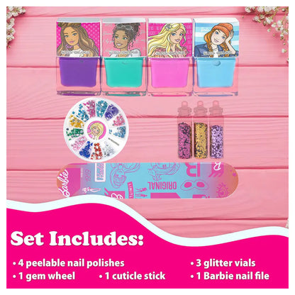 Townley Girl Barbie Water Based Nail Polish and Body Art Set
