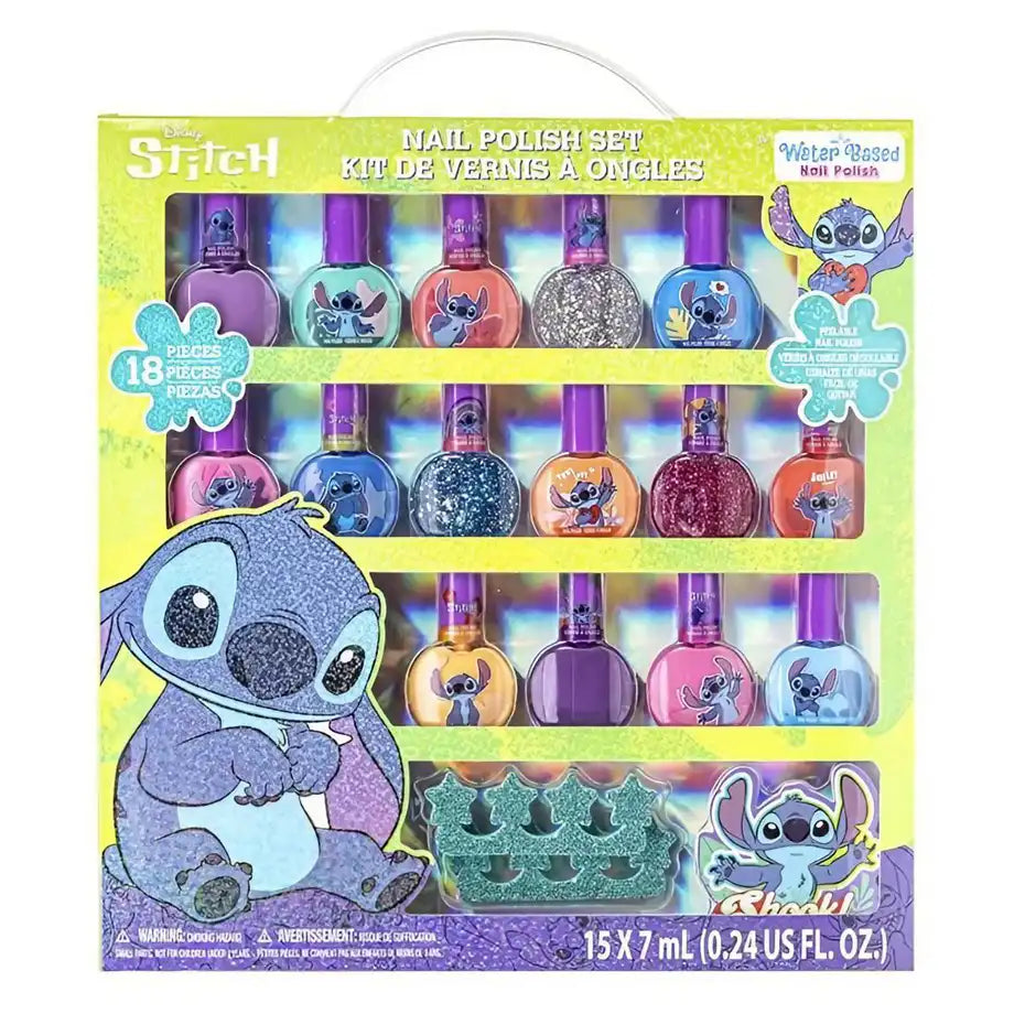 Townley Girls Disney Lilo & Stitch Nail Polish Set (Set of 18)