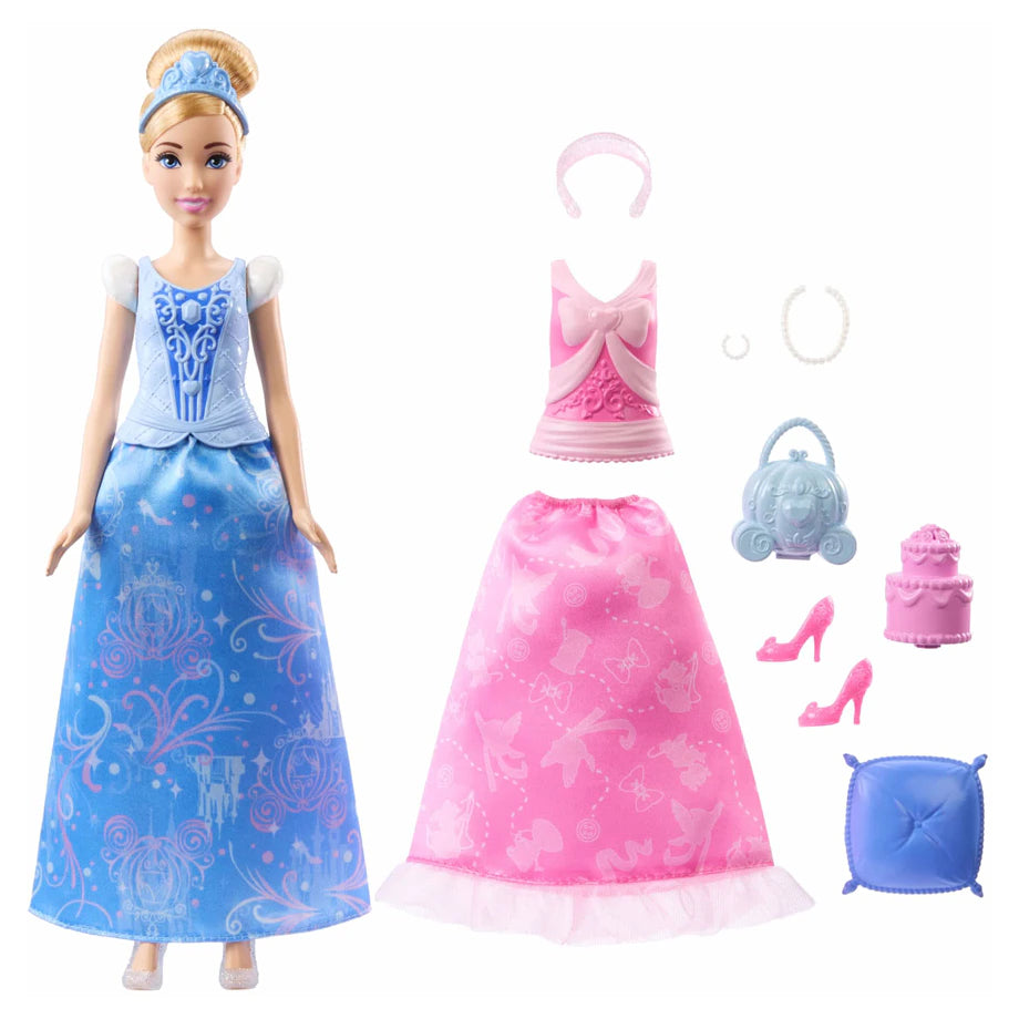 Disney Princess 2-in-1 Stories Cinderella Fashion Doll with Accessories