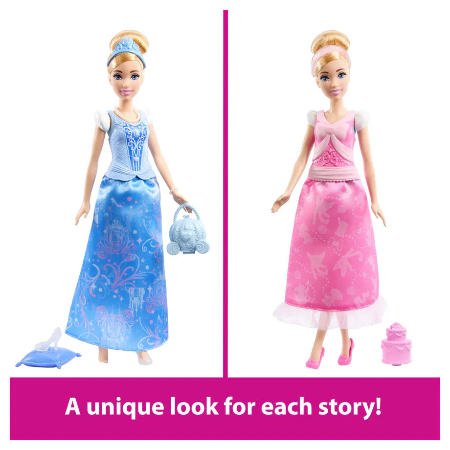 Disney Princess 2-in-1 Stories Cinderella Fashion Doll with Accessories
