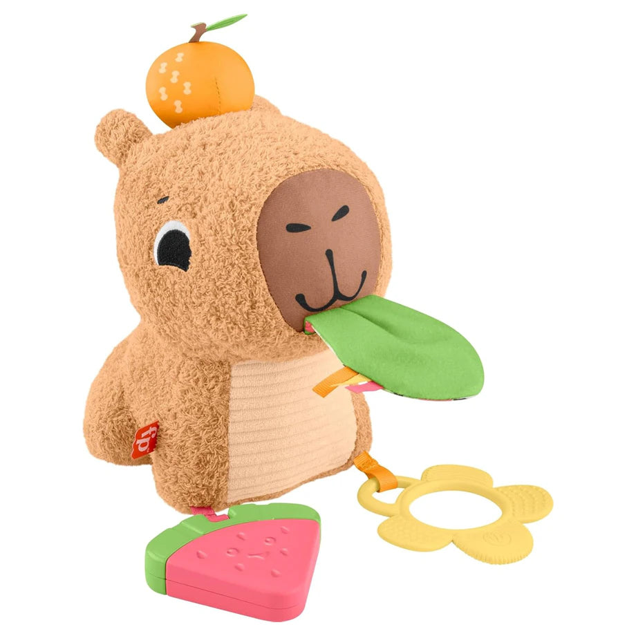 Fisher-Price Snuggly Snacky Capybara Plush Teether & Rattle