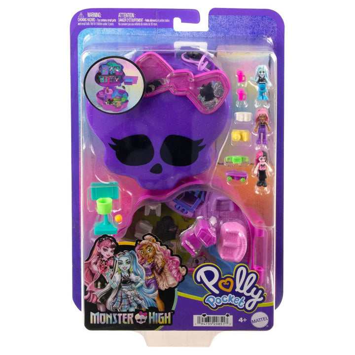 Polly Pocket Monster High Compact with 3 Micro Dolls & Accessories