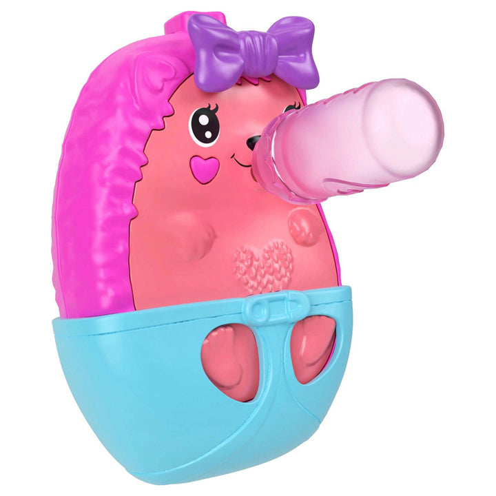 Polly Pocket Hedgehog Mom & Baby Purse 2-in-1 Travel Playset (18 Pieces)