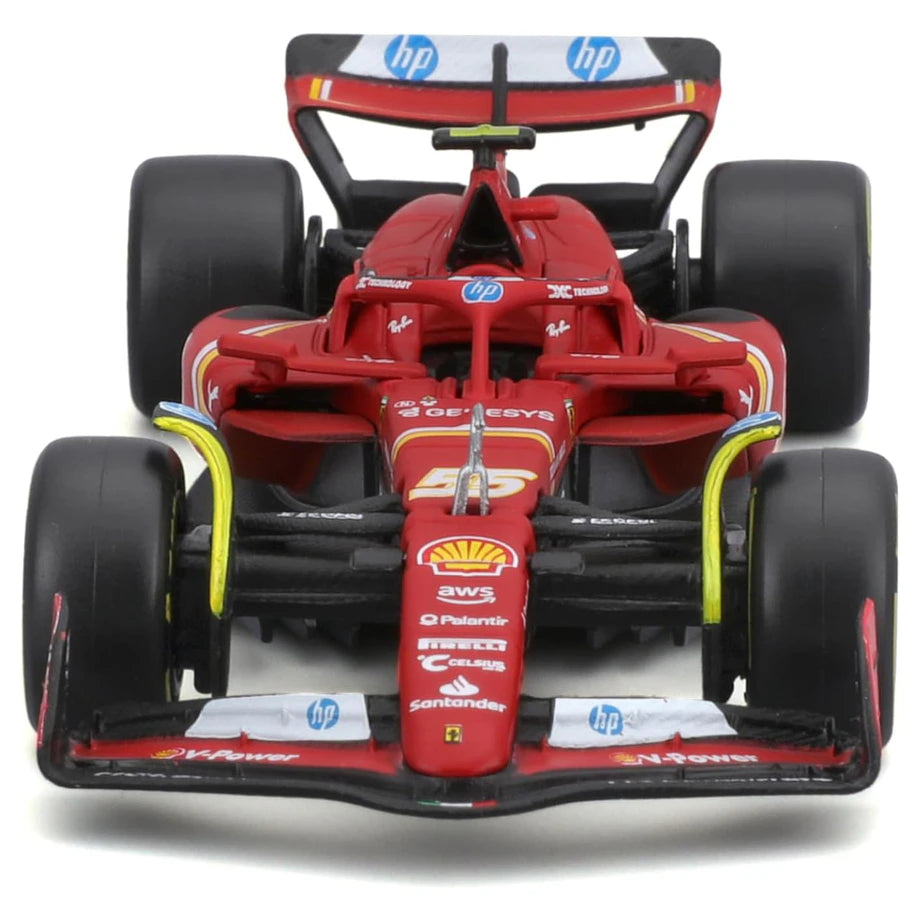 Bburago F1 World Champion Ferrari Racing  Carlos Sainz Die-Cast Car (Red)