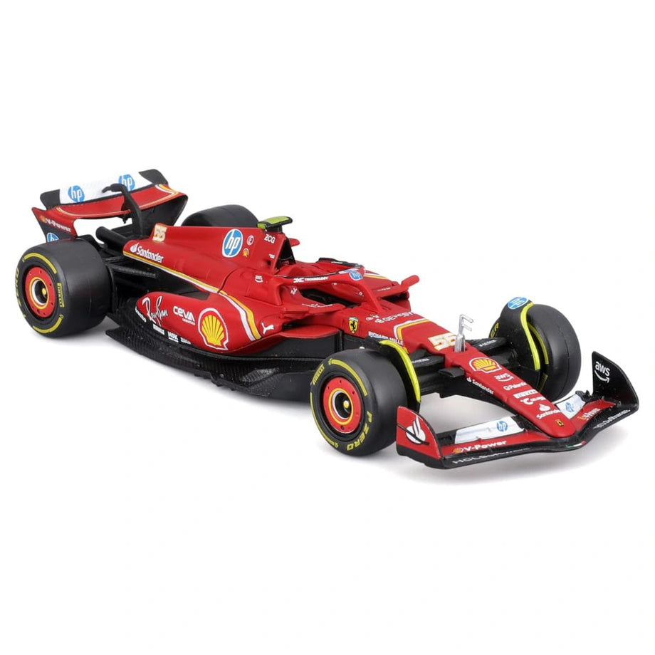 Bburago F1 World Champion Ferrari Racing  Carlos Sainz Die-Cast Car (Red)