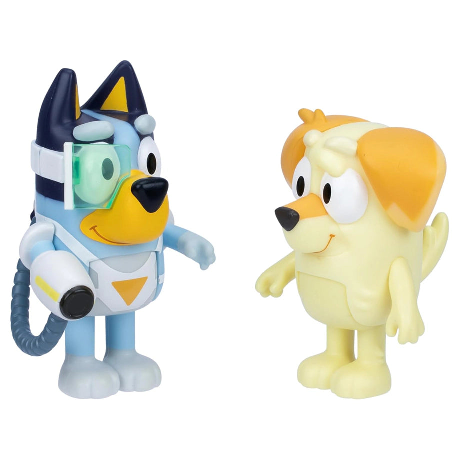 Bluey and Neighbor Chucky Surprise Blaster Suit Pack Figures