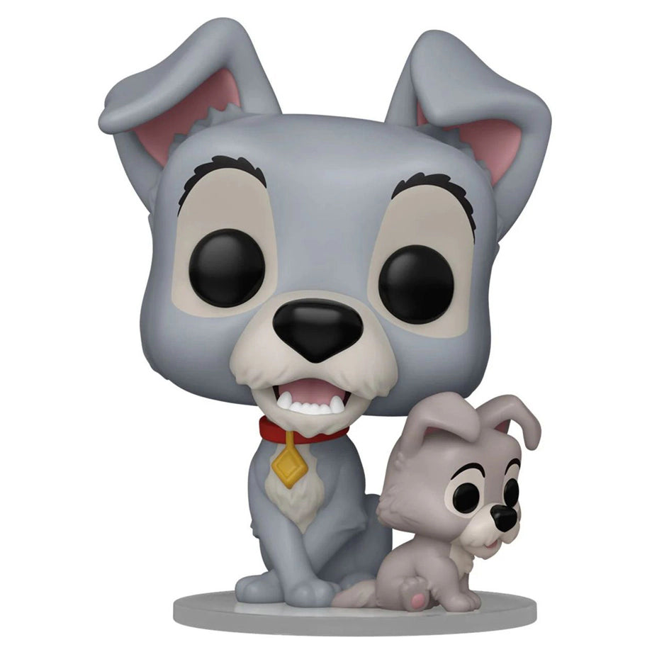 Funko POP! DisneyLady and the Tramp: Tramp with Puppy 70th Anniversary Vinyl Figure (10.5 cm)