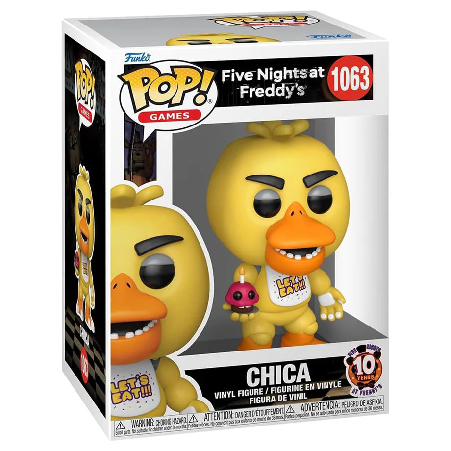 Funko POP! Games Five Nights at Freddy's: Chica with Cupcake 10th Anniversary Vinyl Figure (10 cm)