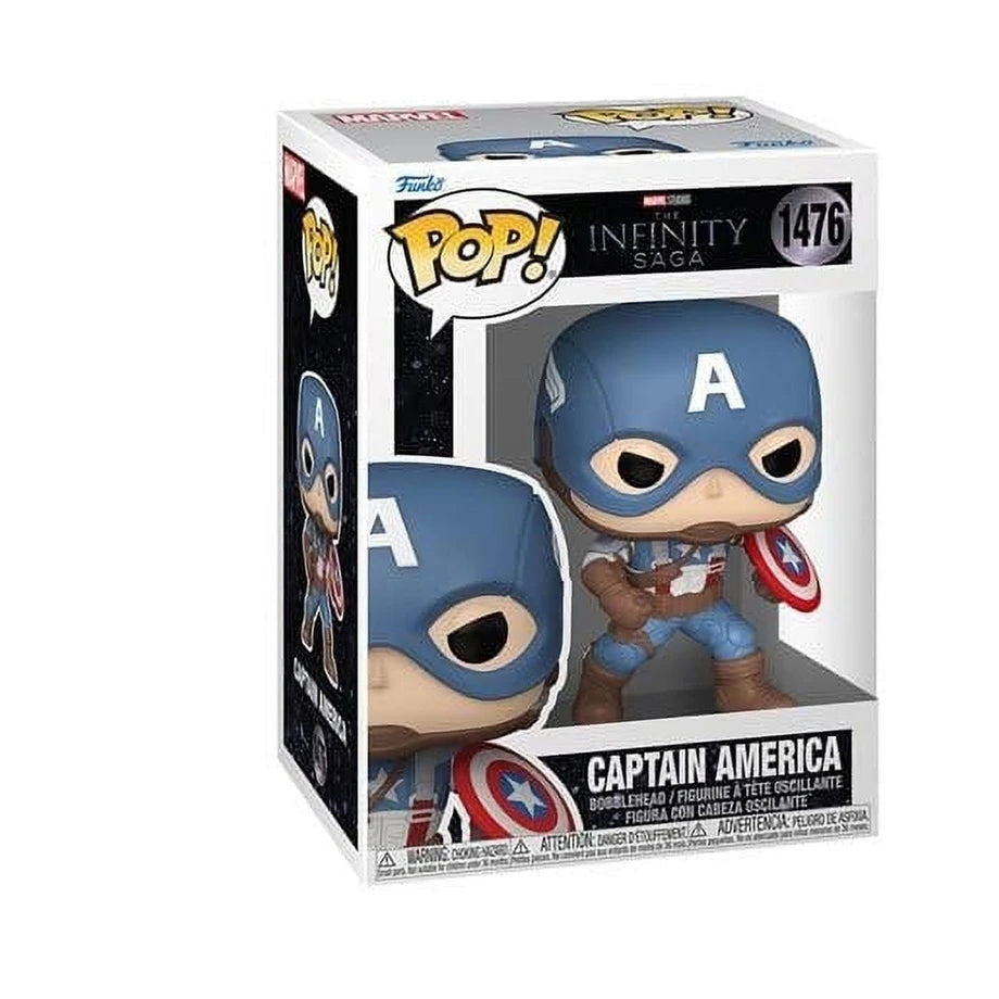 Funko POP! Marvel The Infinity Saga Captain America with Helmet (The First Avenger) Vinyl Bobblehead (9.5 cm)