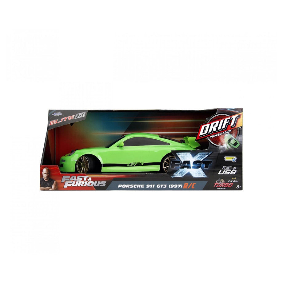 Jada Elite Fast & Furious Porsche 911 GT3 997 2.4 GHz RC Car (1:10, Green)