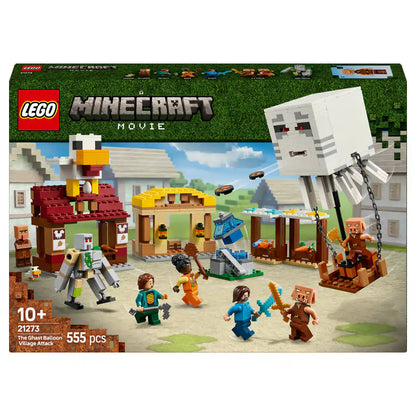 LEGO Minecraft The Ghast Balloon Village Attack 21273 Building Set (555 Pieces)