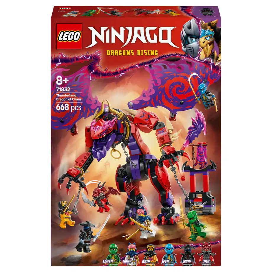 LEGO NINJAGO Thunderfang Dragon of Chaos Ninja 71832 Building Set (668 Pieces)