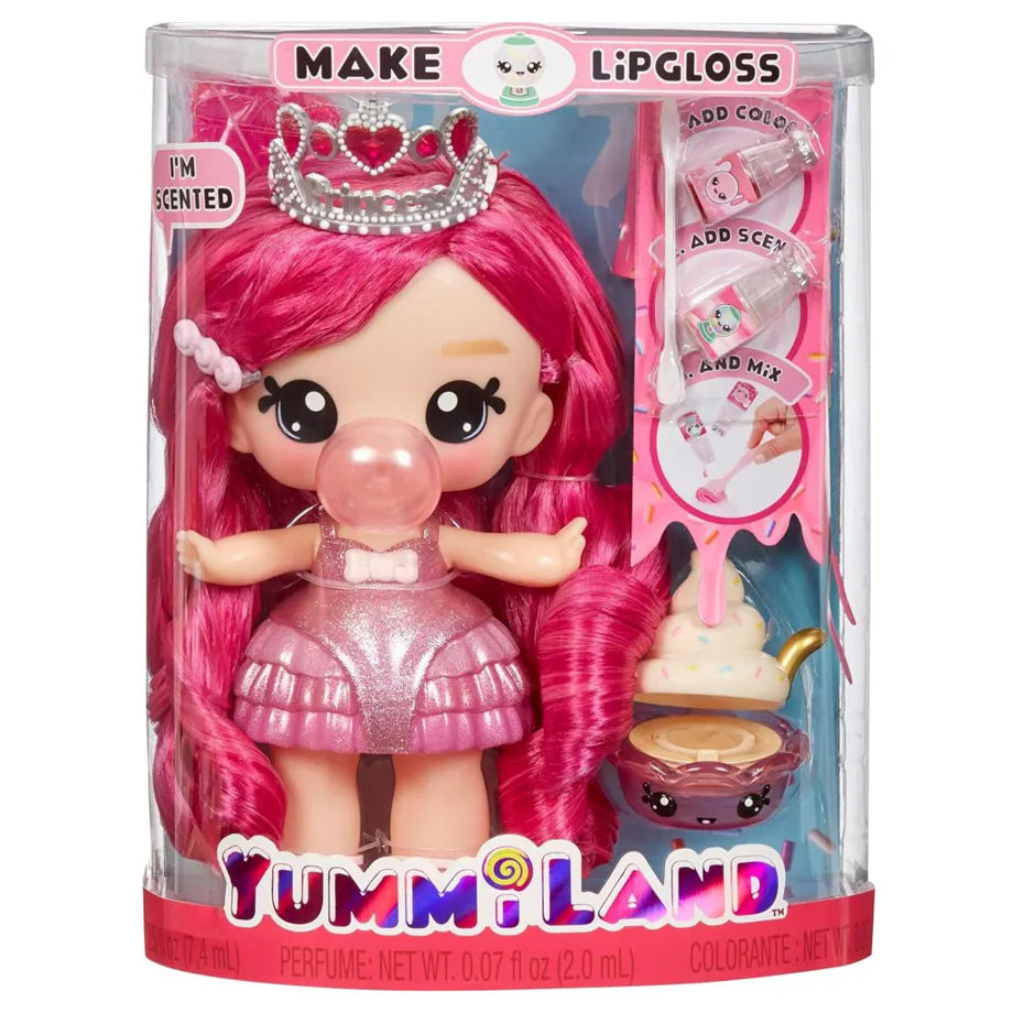 Yummiland Bianca Bubblegum Large Doll and Pet Lip Gloss Set