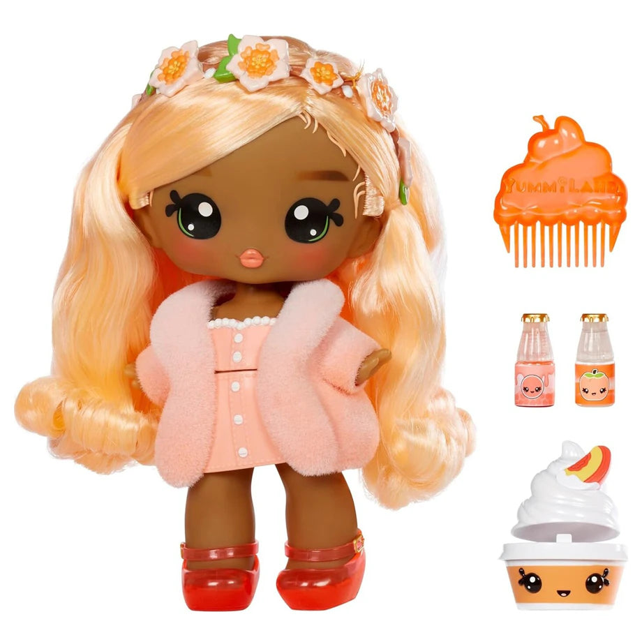 Yummiland Pia Peach Large Doll and Pet Lip Gloss Set