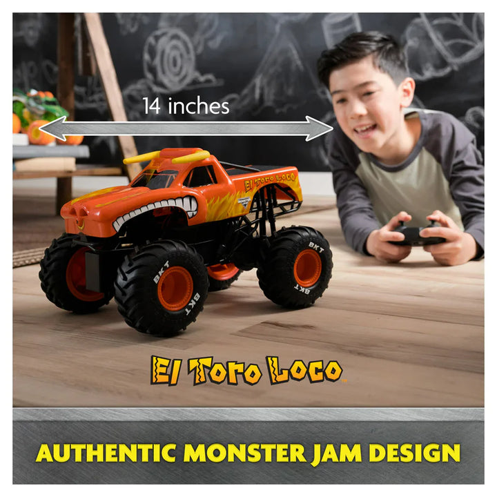 Monster Jam El Toro Loco RC Monster Truck Set (1:15, Orange)
