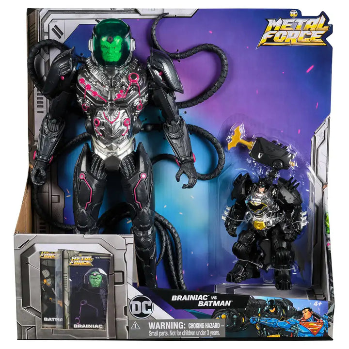 DC Metal Force Brainiac vs. Batman Action Figures Set (30.48 cm)