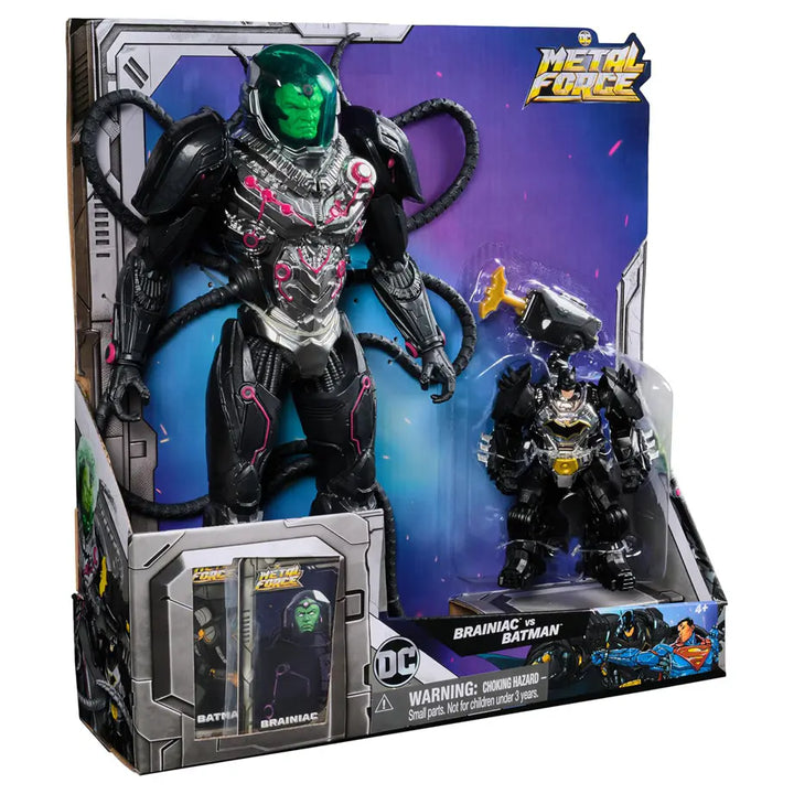 DC Metal Force Brainiac vs. Batman Action Figures Set (30.48 cm)