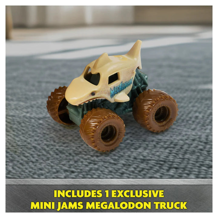 Monster Jam Mini Jams Truck Set  Megalodon, Mad Hog & Chomper (1:87)