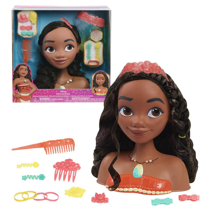 Disney Princess Moana Styling Head Toy  (14 Pieces)