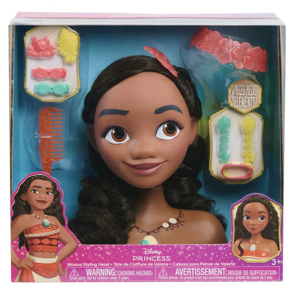 Disney Princess Moana Styling Head Toy  (14 Pieces)
