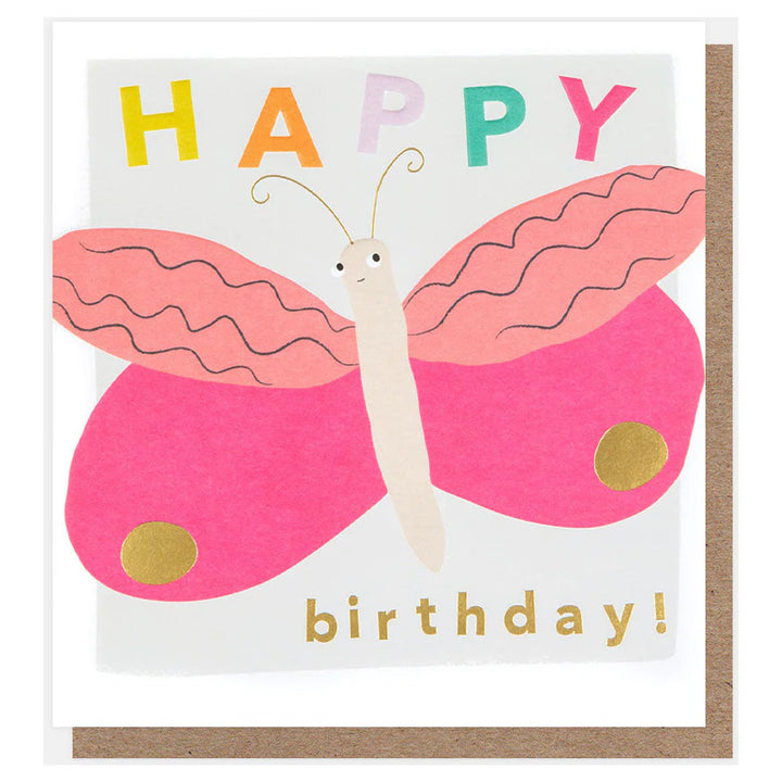 Caroline Gardner Happy Bugs Happy Birthday Butterfly Greeting Card