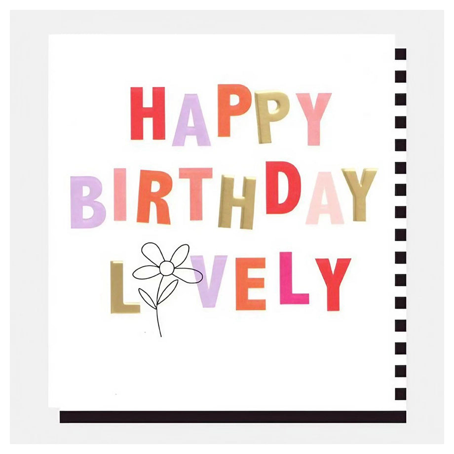 Caroline Gardner Happy Birthday Flower Lovely Greeting Card